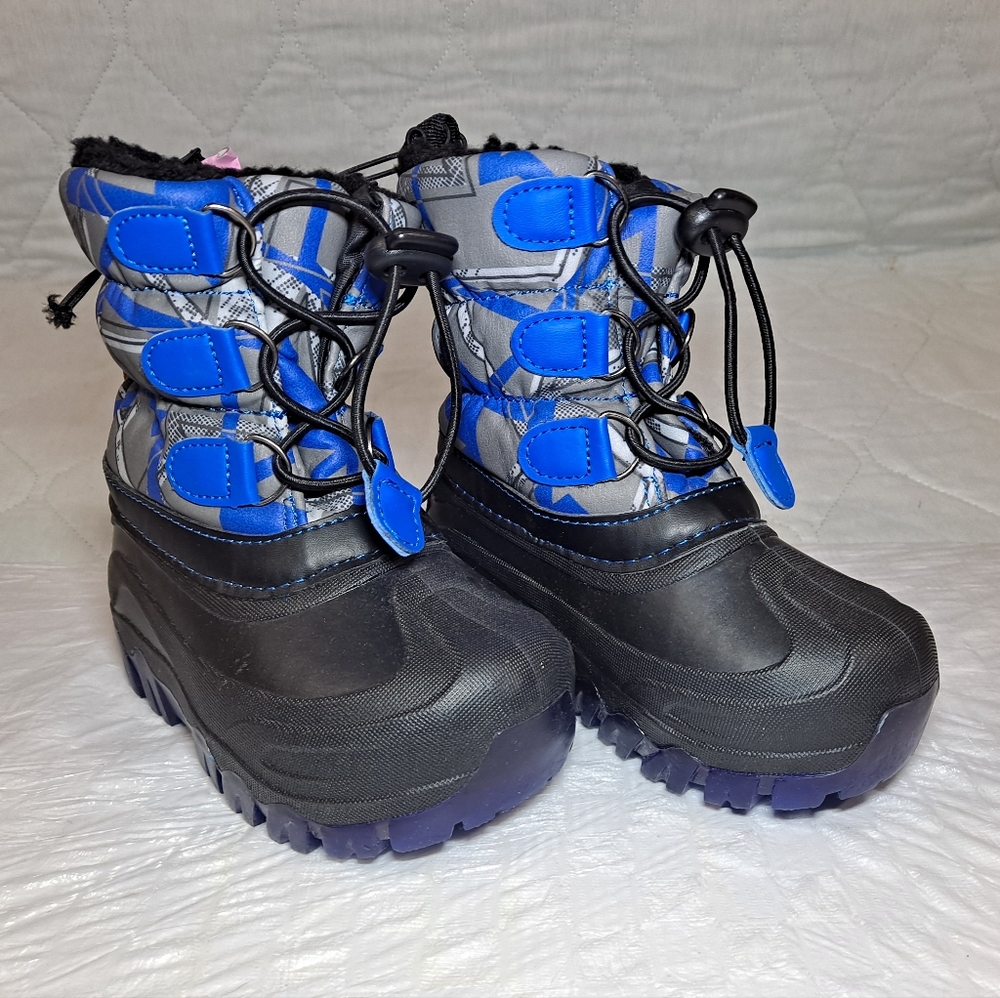 Members Mark Kid's Snow Boots Size 7/8 Blue/Black -10° Rating "NWT" Warm/Cozy